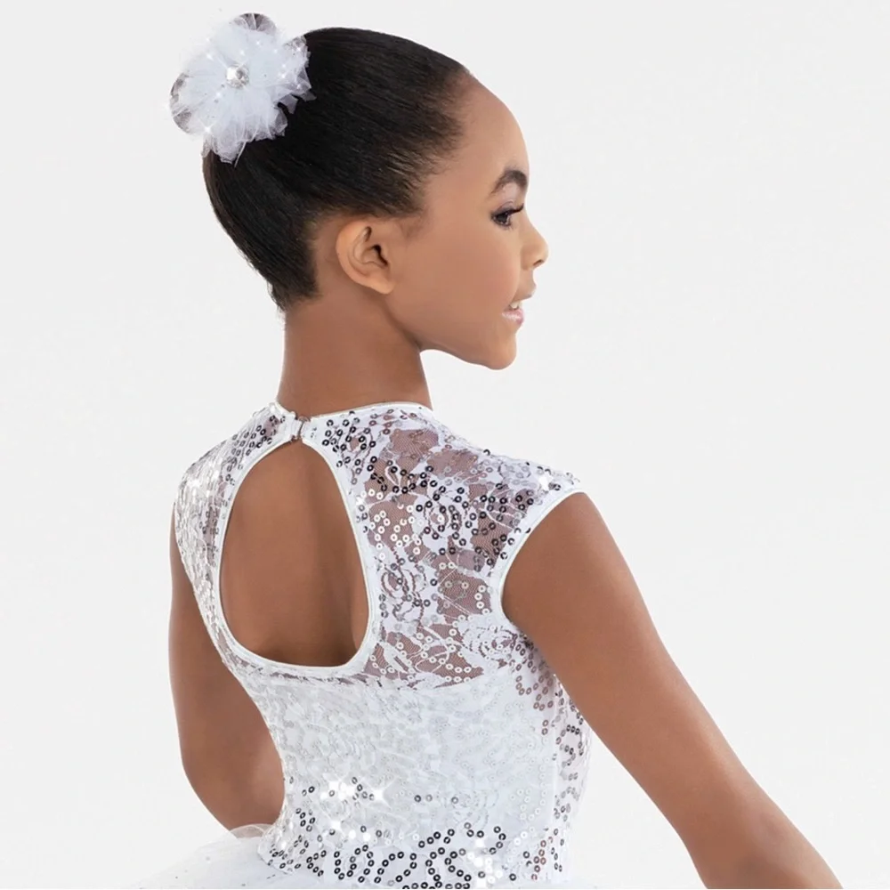 Revolution Dancewear | Silver Bells Sparkling White Lace Ballet Tutu Costume, LC